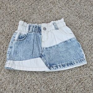 Stylish Blue Denim Kids Skirt